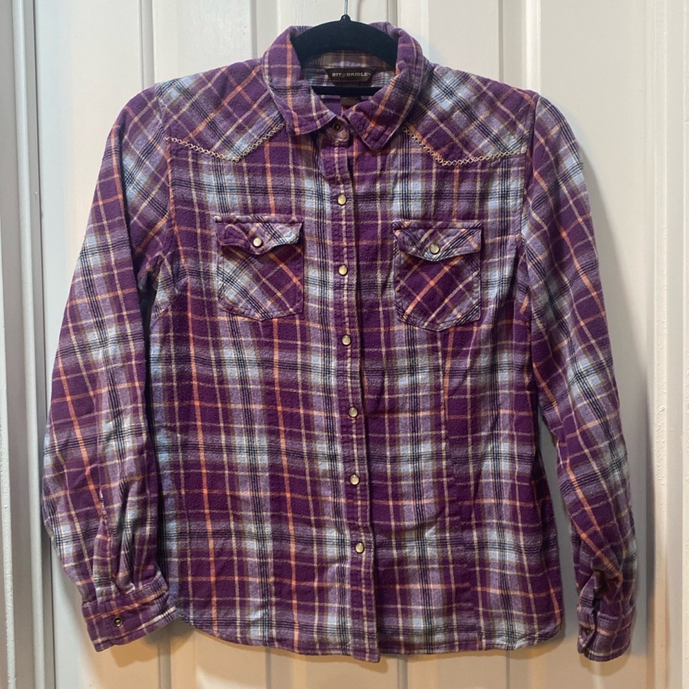 Bit & Bridle plaid flannel shirt